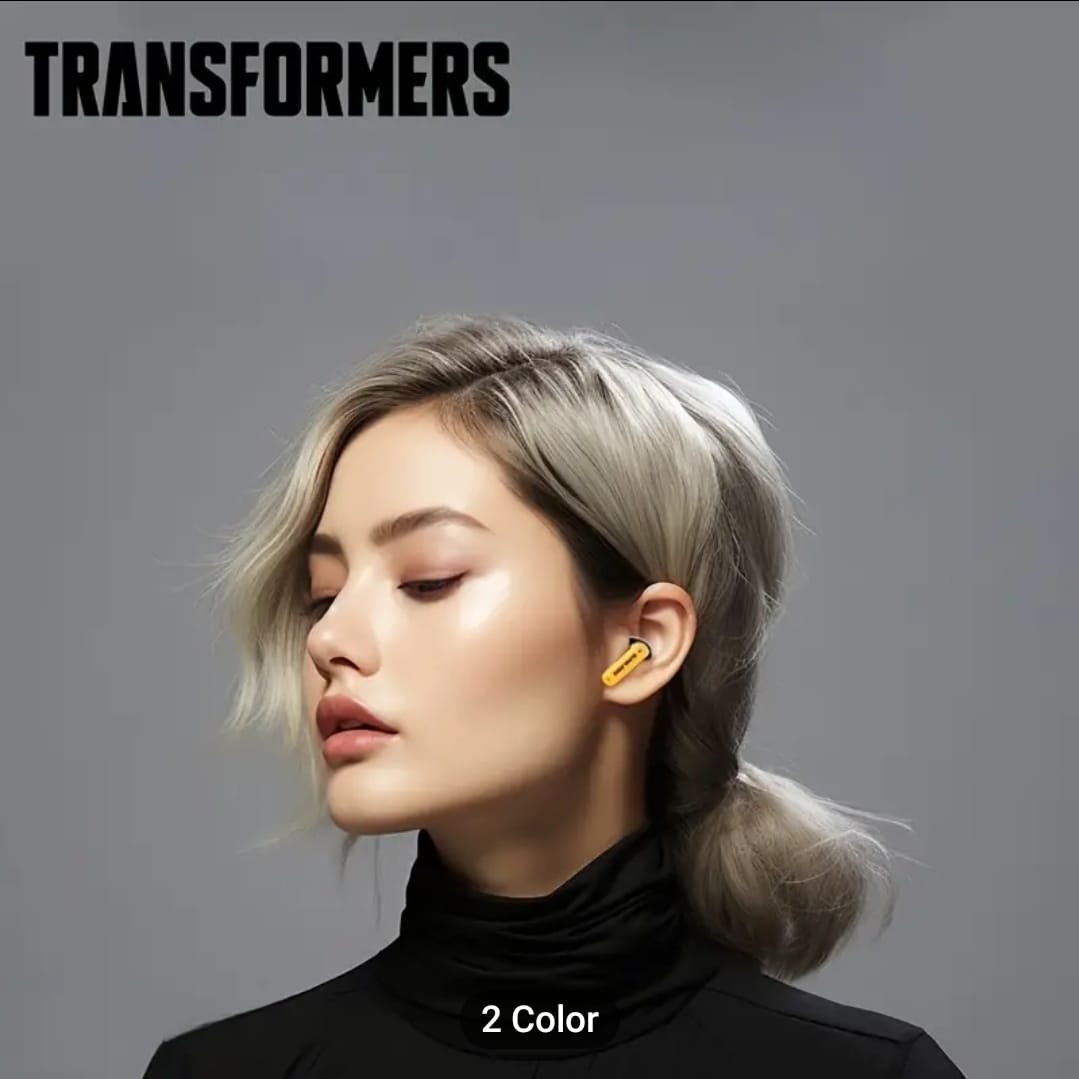 Transformers TF-T01 Bluetooth 5.3 Earphone Wireless Headset Low Latency Headphone Gaming Music Dual Mode Earbud Bumblebee