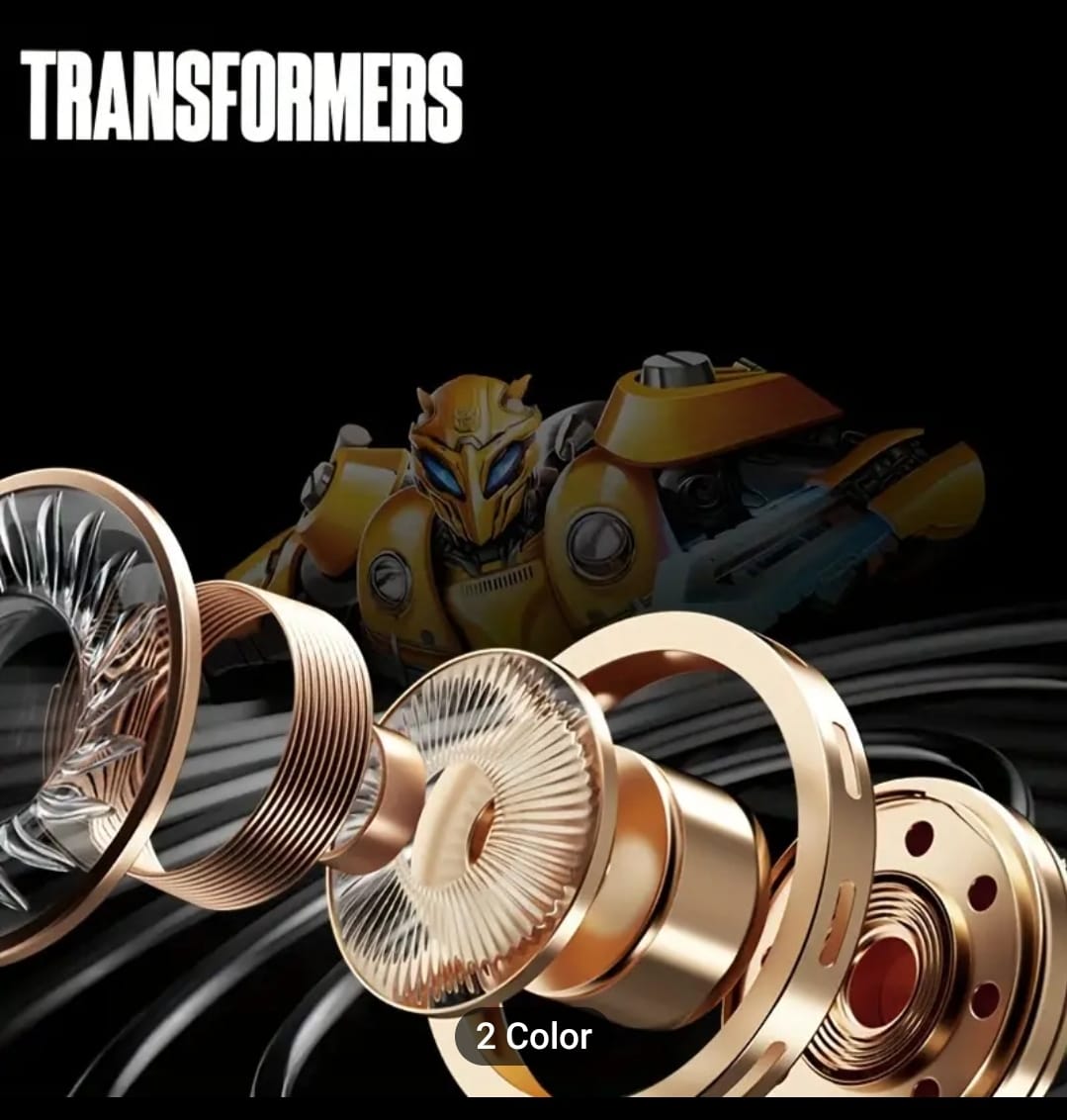 Transformers TF-T01 Bluetooth 5.3 Earphone Wireless Headset Low Latency Headphone Gaming Music Dual Mode Earbud Bumblebee