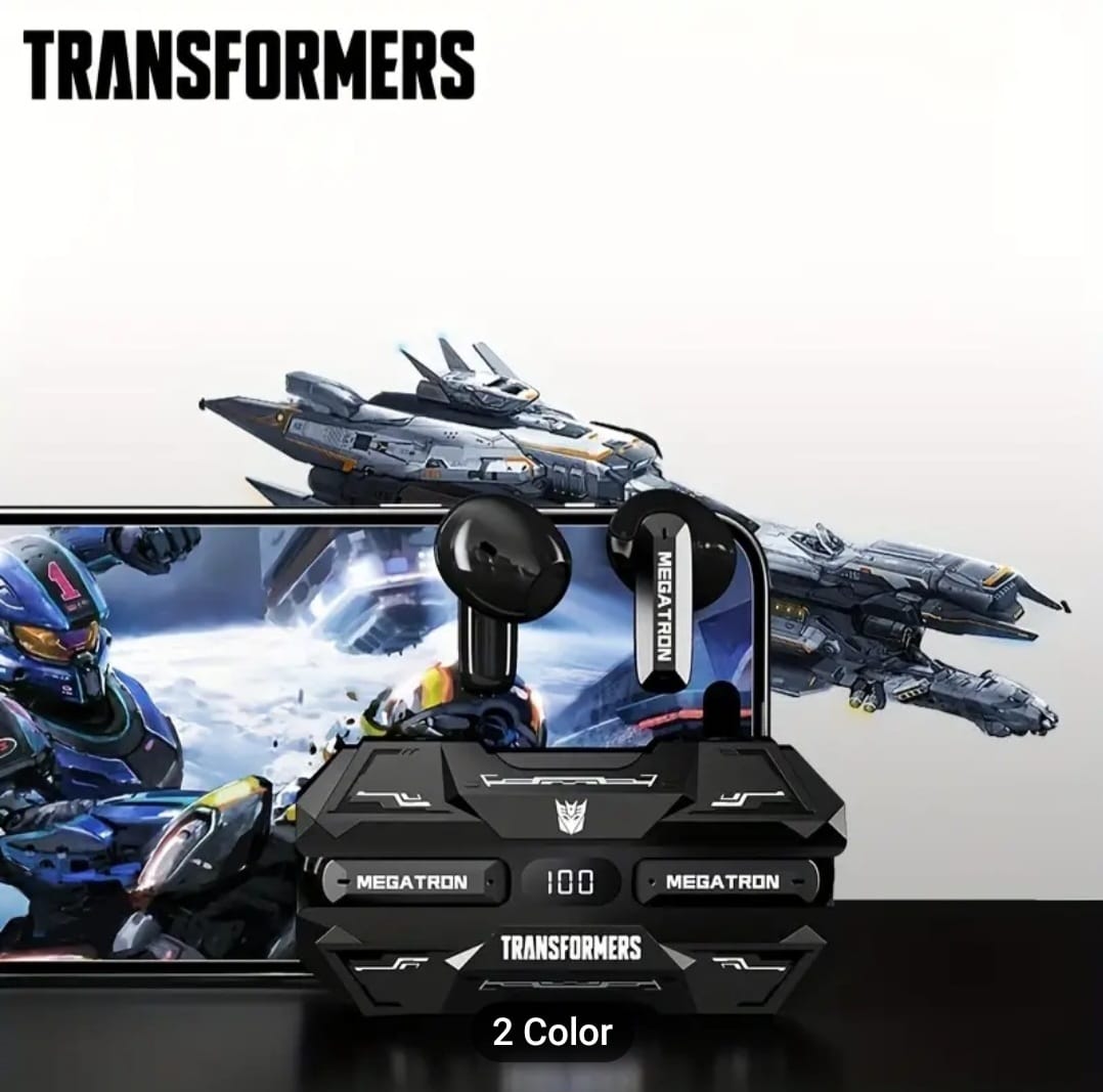 Transformers TF-T01 Bluetooth 5.3 Earphone Wireless Headset Low Latency Headphone Gaming Music Dual Mode Earbud Bumblebee