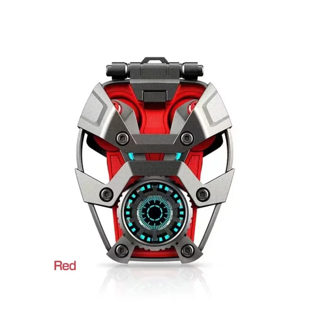 Genuine Bluetooth Earphone Cool Iron Man RGB Ambience Light Mecha-shaped Headset High Quality Zinc Alloy MR28 Plus/Mini