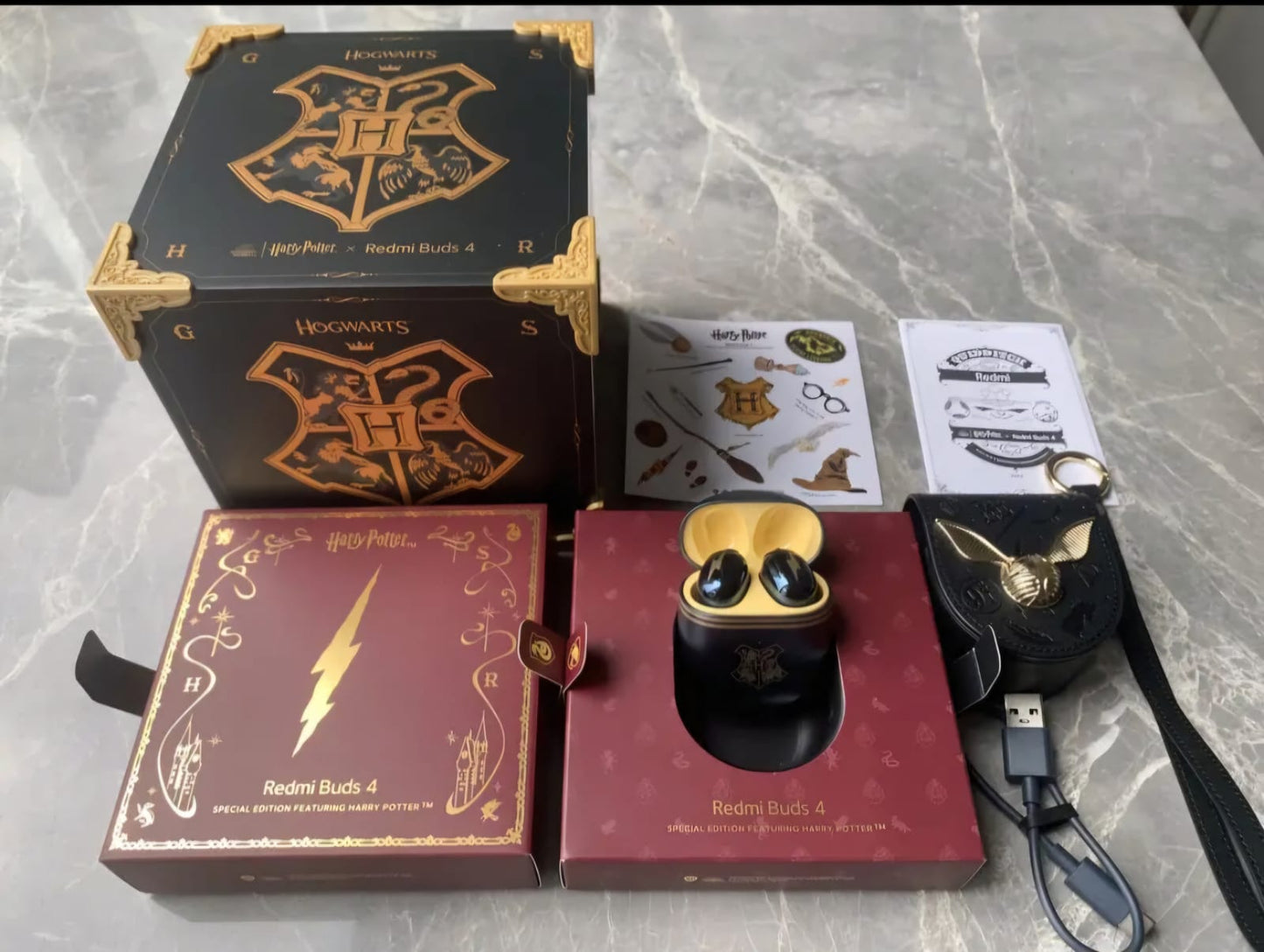 Limited Edition Harry Potter Co-branding Xiaomi Redmi Buds 4 Bluetooth Earbuds Gaming Noise Cancelling Headset With Mic Low Delay