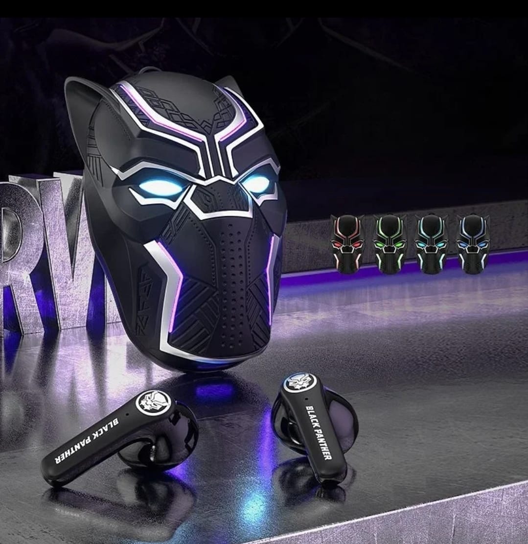 MARVEL Black Panther Joint  semi-in-ear BlueTooth Earphone wireless Games Gaming Gift Boys Intelligent noise reduction