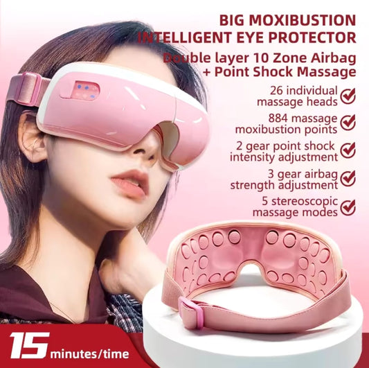 4D Music Electric Eye Massager Hot Compress Air Bag Pressure Vibration Massage Eye Care Instrument Relief Fatigue Improve Sleep