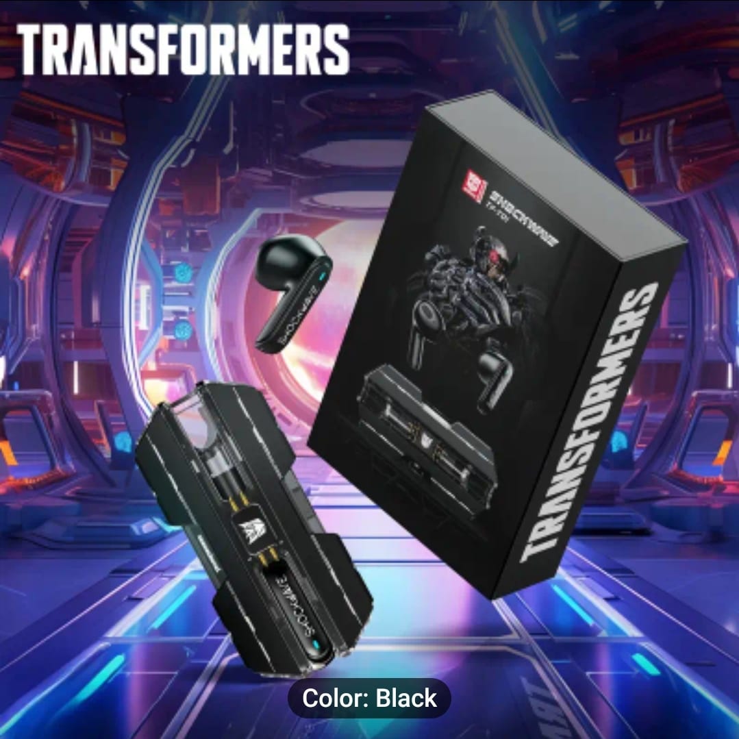 Transformers TF-T01 Bluetooth 5.3 Earphone Wireless Headset Low Latency Headphone Gaming Music Dual Mode Earbud Bumblebee