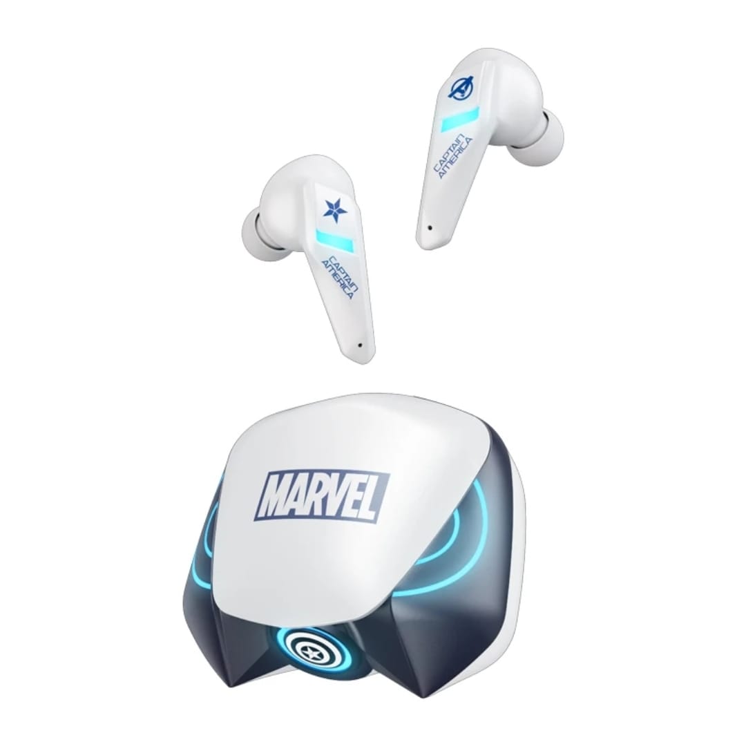 Marvel BTMV15 Iron Man Wireless TWS Bluetooth Earphone Noise Reduction Sports Gaming Waterproof Earbuds with Mic Headsets