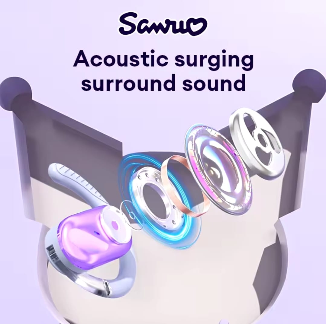 Sanrio KT99 wireless headphones Bluetooth 5.3 Human ergonomics 360° surround sound Kuromi Cinnamoroll MY Melody