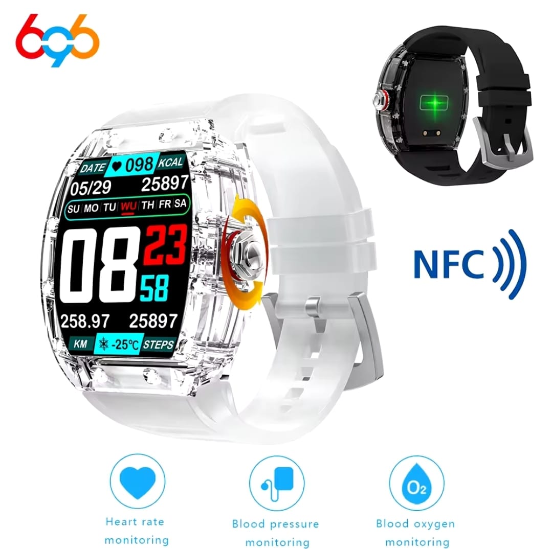 New Outdoor Sports Rugged Smartwatch Crystal case Smart watch information push Multiple health functions Fashion watch