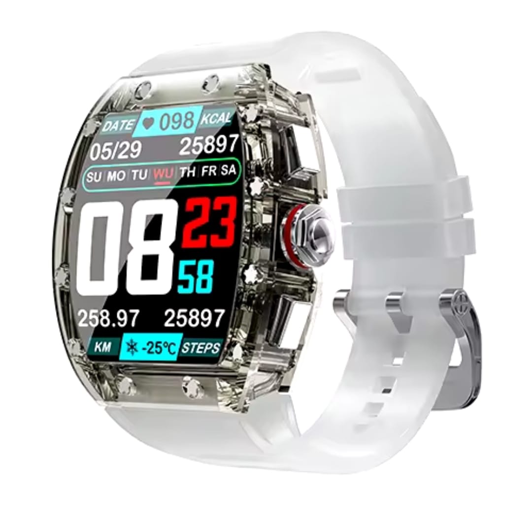 New Outdoor Sports Rugged Smartwatch Crystal case Smart watch information push Multiple health functions Fashion watch