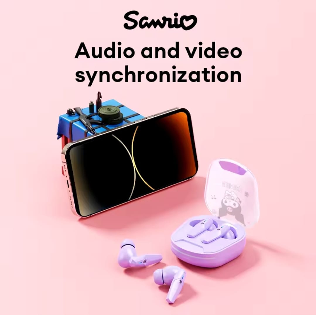 Sanrio BL58 Bluetooth Wireless Earbuds HIFI Sound Bass Music Cute My Melody Headsets Kawaii Hello Kitty Earphones Kuromi