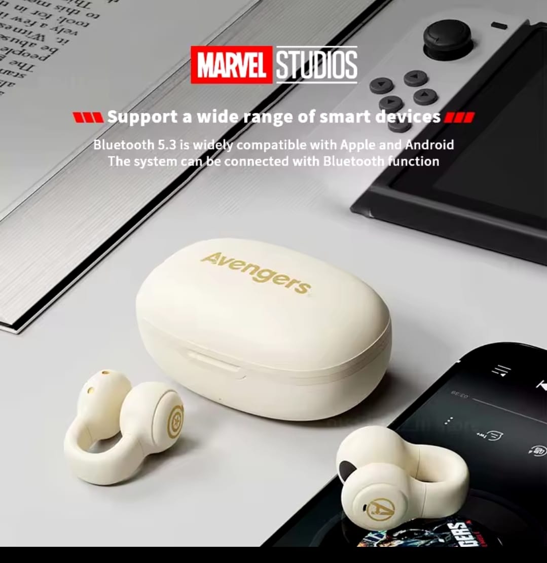 MARVEL  Bluetooth Earbuds BTMV19 Ear Clip Wireless Bluetooth Earphones HIFI Sound Gaming Headphones Noise Reduction Low Latency