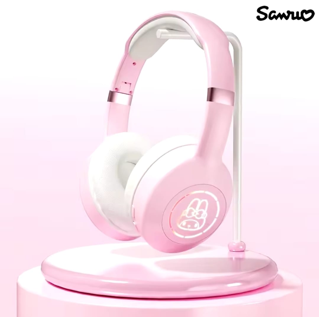 Choice Sanrio EM-368 Bluetooth 5.2 Headphone Kawaii Anime Cinnamoroll Kuromi Melody Hello Kitty Pacheco Earphones RGB Headsets