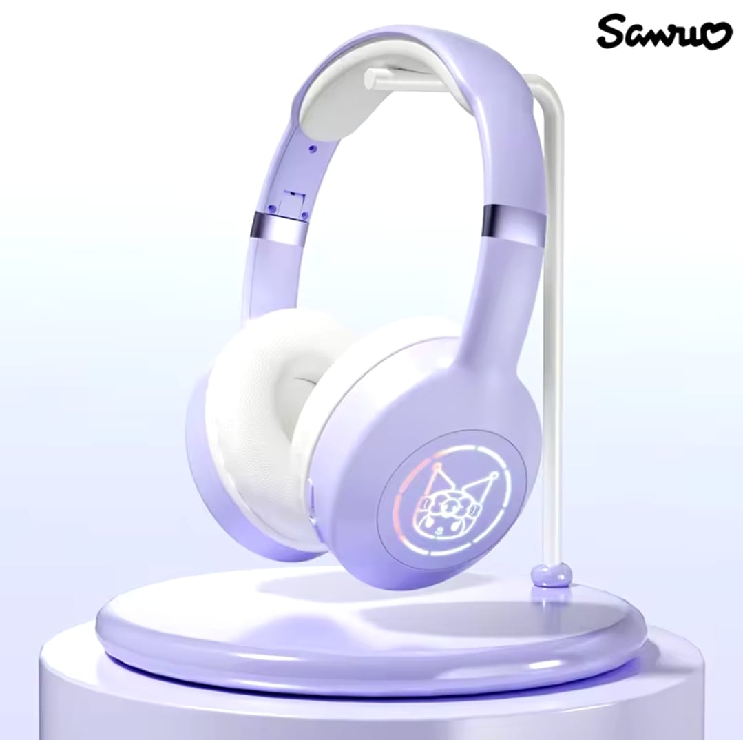 Choice Sanrio EM-368 Bluetooth 5.2 Headphone Kawaii Anime Cinnamoroll Kuromi Melody Hello Kitty Pacheco Earphones RGB Headsets