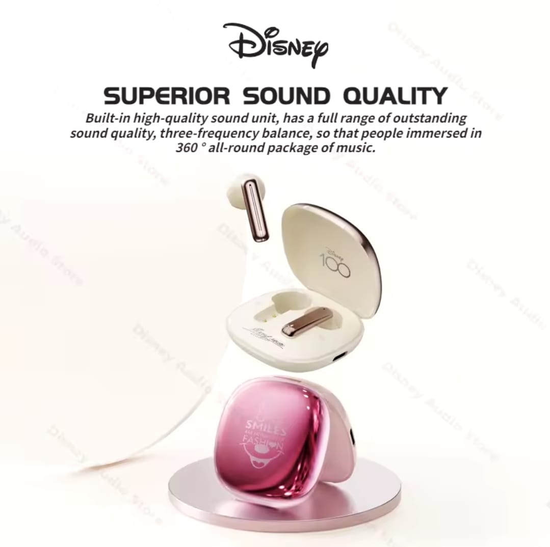 Disney 100th Anniversary Edition Earphones Mickey Minnie TWS Bluetooth Wireless Headphones HD Call Noise Cancelling Earbuds