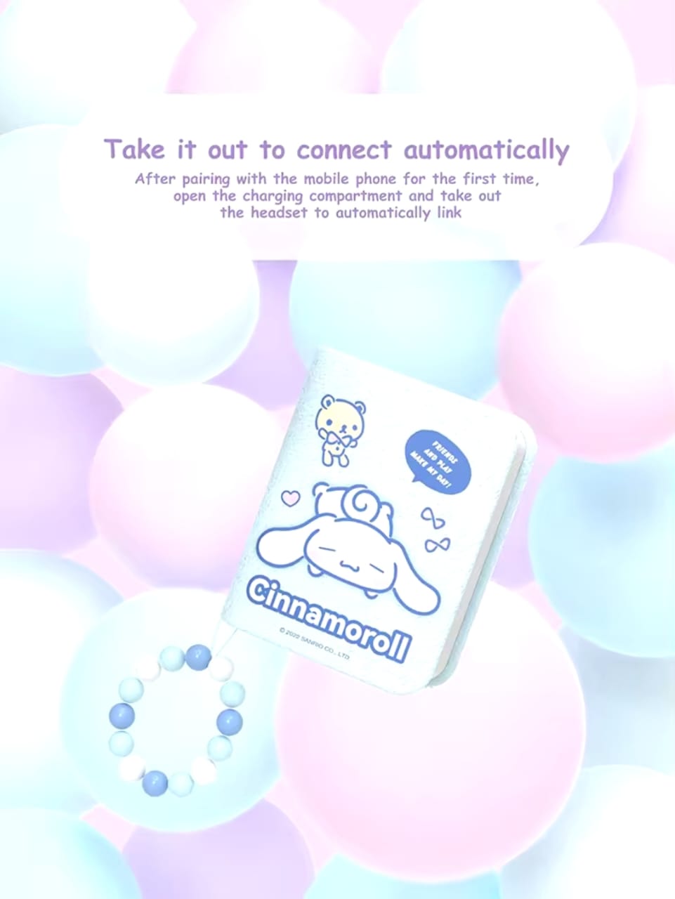 Sanrio Kuromi Bluetooth Earphones Cinnamoroll True Wireless Headset Pochacco Sport Noise Reduction Touch Control Games Headphone