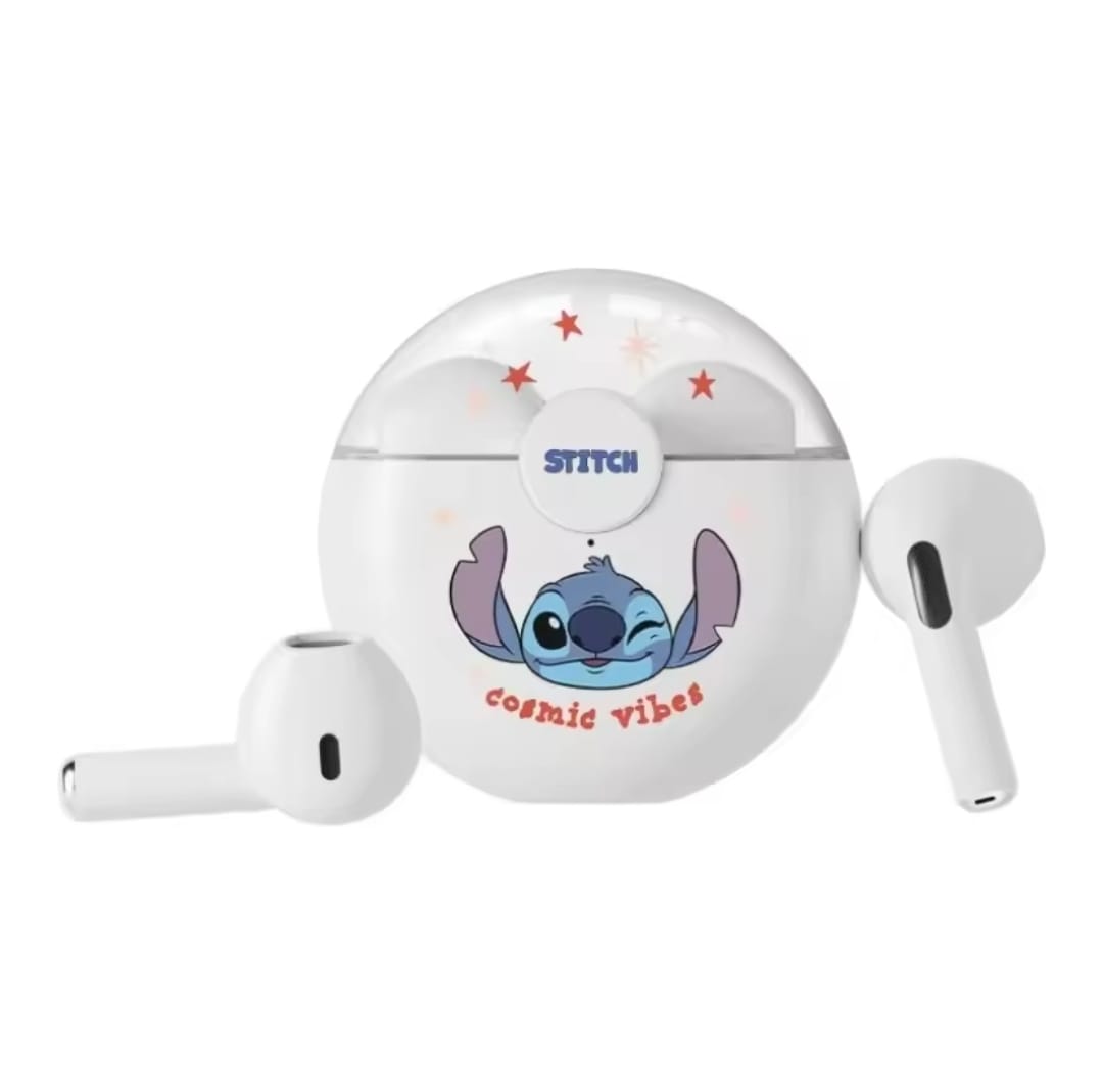 New Disney Stitch Angel HiFi Surround Sound Headset Q50 Wireless Bluetooth Earphones Smart Touch Headphone Long Battery Life