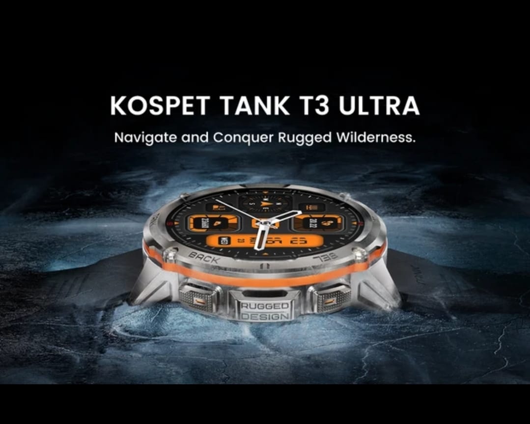 KOSPET TANK T3 ULTRA Rugged Smartwatch GPS Altimeter Compass Outdoor Sport Smartwatch Waterproof Swim Watch